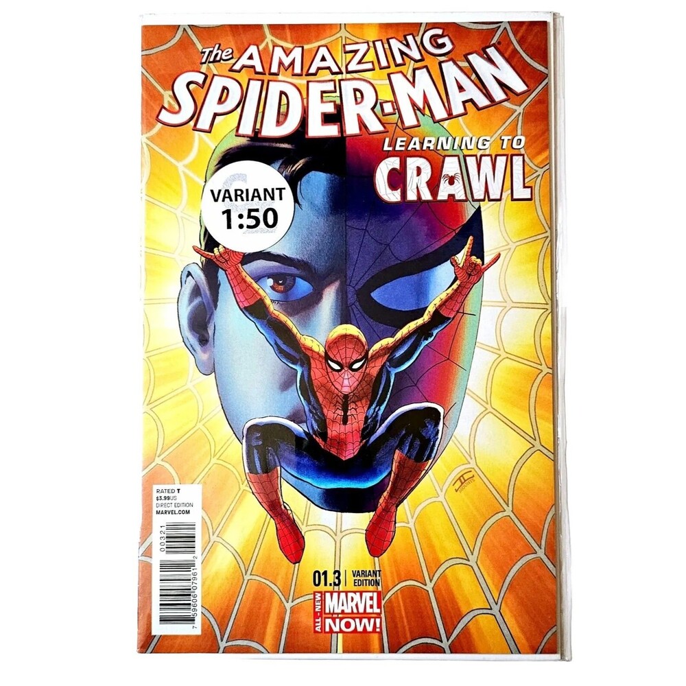 Amazing Spider-Man LE 1:50 Learning To Crawl VARIANT 1.3 Cassaday Marvel 2014 NM